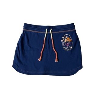 Disney Womens S Navy Blue Skirt Graphic Minnie Mouse Love and Relax Embroidered